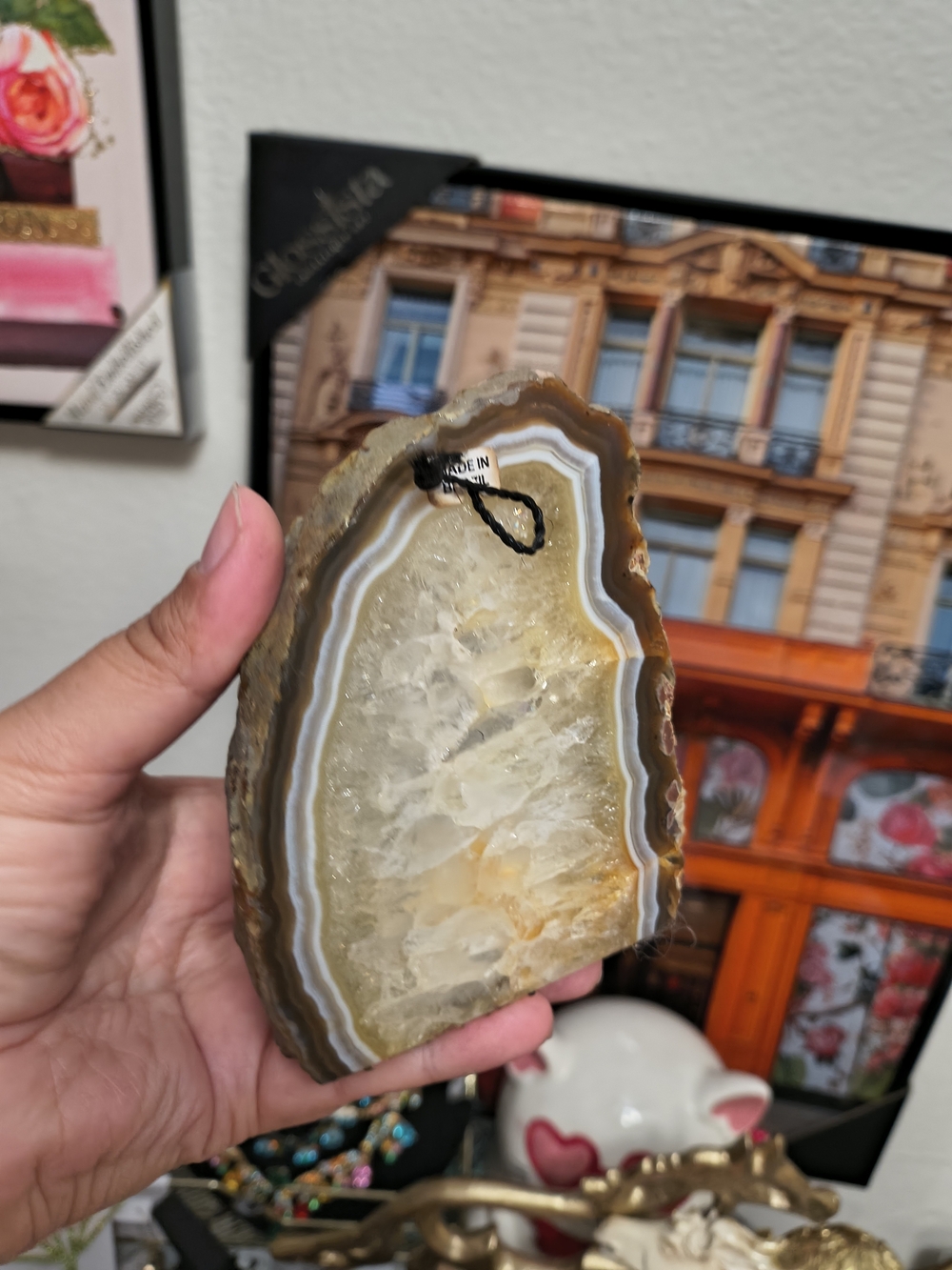 Big Brazilian Agate Candal Holder Protection For Your Space &Energy
